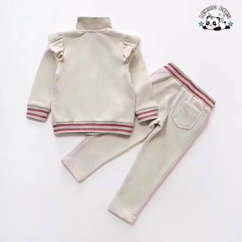 LEZONKIDS - Customizable Parent-child Clothing Kids Clothing Cotton Blend French Terry Women Tracksuit